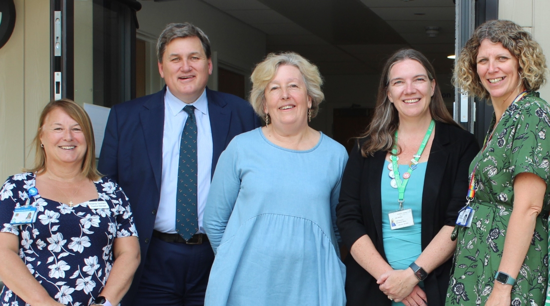 Practice Manager Amanda Goddard, MP Kit Malthouse, Dr Dr Rosemary Griffiths, Alex Whitfield and Ali Young.jpg
